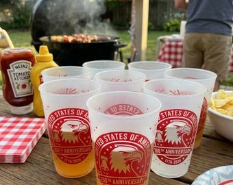 PVC Transparent Cup - Custom Party Cups - Personalized America 250th Anniversary Gifts For Mom, Dad, Brother, Sister, Kids