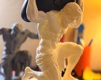 Atlas Controller Holder – Greek Titan Gaming Stand – PS5 & Xbox Controller Display – 3D Printed Gamer Decor