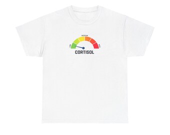 T-shirt met cortisol-niveaumeter | Shirt stresshormoonmeter
