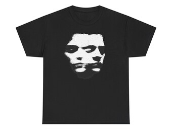 Dual Face portret T-shirt abstract zwart-wit horror T-shirt