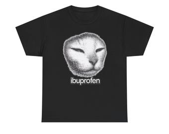 Ibuprofen katten-T-shirt | Grappig meme-kat-T-shirt