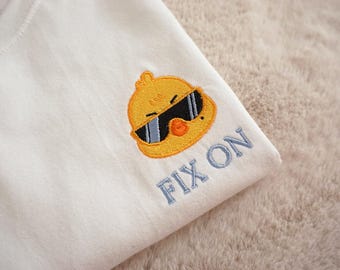 Camiseta ATZ Blue Fix-On Mingi Bbyongming ATINY sobre fondo blanco, unisex, regalo Kpop