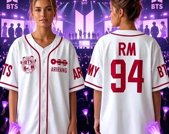 Benutzerdefinierte BTS Jersey mit V-Ausschnitt, Kpop Army World Tour Shirt, Bangtan Fan Merch, BTS Mem