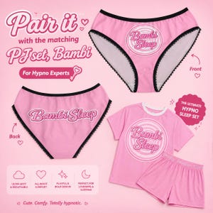 Bambi Sleep Pink Script Briefs | Women's Printed Underwear
