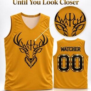 I Watch Stag Basketball Jersey | Subtle Cuckold Jersey | 00 Watcher Jersey | Gag, FLR, Femdom |