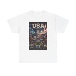 USA Soccer Graphic Shirt, Patriotic American Fan Tee, Strength in Unity Design image 1