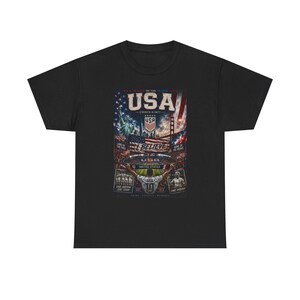 USA Soccer Graphic Shirt, Patriotic American Fan Tee, Strength in Unity Design image 2