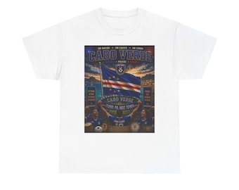 Cape Verde Football Fan T-Shirt, Cabo Verde Soccer Graphic Tee, Pride Shirt