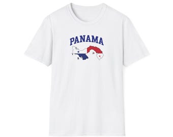 Panama VM Unisex T-shirt | Panama flagga karta T-shirt | Panama kontur t-shirt, Centralamerika patriotisk tröja