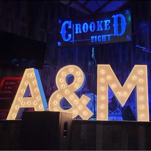 36” Marquee Letters , Metal Light Up Letters , Marquee Sign , Wedding lights
