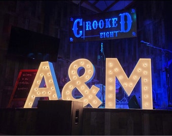 18” Metal Marquee Letter, Light Up Vintage Sign