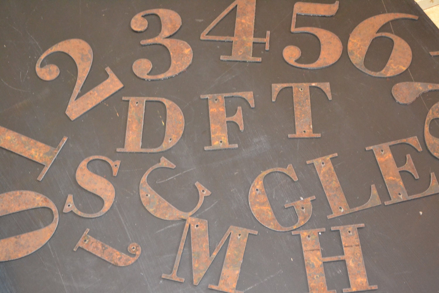 Rustic Metal Letters 6 RUSTY RUSTED Sign Letter Custom Etsy