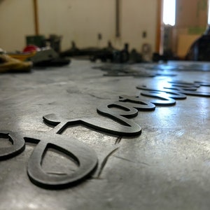Custom Steel Name Sign – Script Metal Wall Decor - Etsy