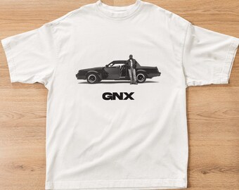 Kendrick Lamar GNX Shirt | Unisex Organic Oversized High Neck T-shirt | West Coast Rap Album Tee | Buick GNX Streetwear Graphic