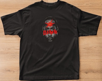 Kendrick Lamar Shirt | DAMN. Album Shirt | Unisex Organic Oversized High Neck T-shirt | Rap Icon Graphic Tee | Compton Hip Hop Streetwear
