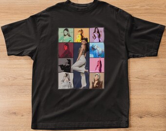 Ariana Grande Shirt | Unisex Organic Oversized High Neck T-shirt | Fashion Collage Tee Style | Eternal Sunshine Merch | Pop Icon Fan Gift