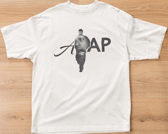 ASAP Rocky Shirt | Unisex Organic Oversized High Neck T-shirt | Harlem Rap Graphic Tee | Hip Hop Streetwear | Music Fan Gift