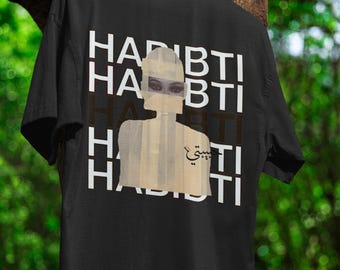 Drake Habibti Shirt | Unisex Organic Oversized High Neck T-shirt | Middle Eastern OVO Graphic Tee | Iconic Rapper Fan Gift
