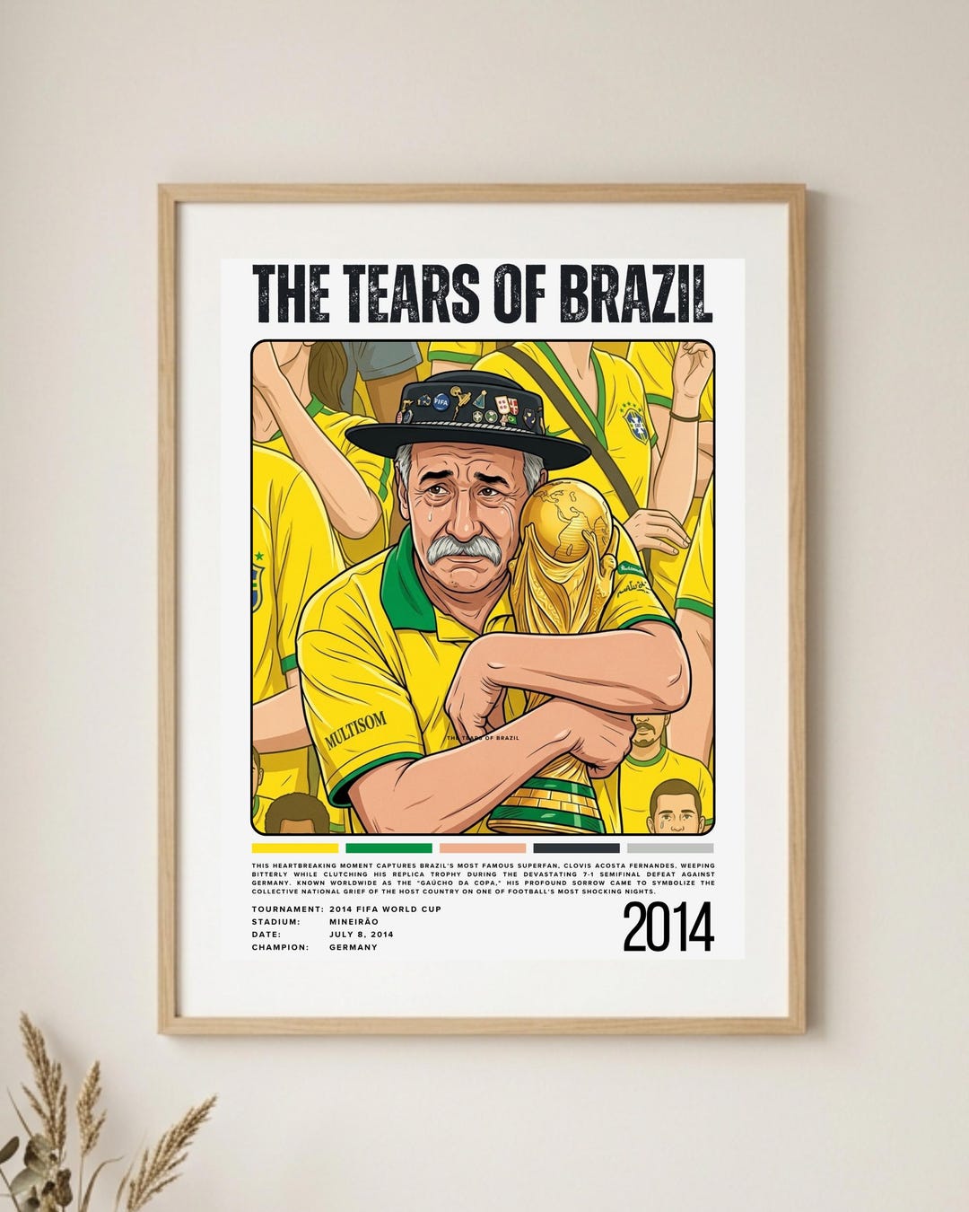 Printable World Cup Soccer Poster Football History Digital Wall Art ...