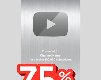 Personaliseer UTube-bundel met afspeelknoppen – 20 ontwerpen replica zilver, goud, brons ontwerpencanvasjabloon