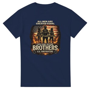 Firefighter Brothers T-shirt met print, zwaargewicht katoenen brandweerkleding afbeelding 7
