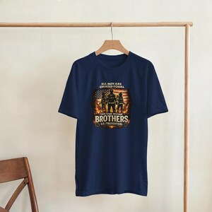 Firefighter Brothers T-shirt met print, zwaargewicht katoenen brandweerkleding afbeelding 6