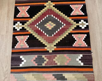 Turkish Vintage Kilim Runner Rug | Hand-Knotted Wool | 2'9"x13' | Hallway Runner | Luxury Boho Decor