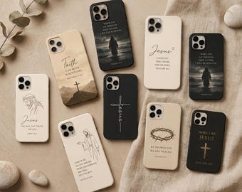 Christian Bible Verse Phone Case, Jesus Cross Faith Hope Love iPhone 16 15 Pro Max