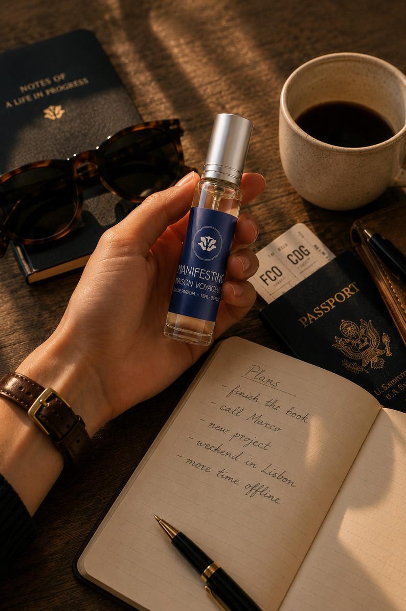 Manifesting 15ml hero shot · travel size unisex · bergamot lime citrus · the invitation · French parfumerie Madrid
