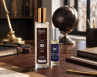 Inner Fire Perfume Gift Set 100ml + 15ml Travel · Pepper Amber Leather + Bergamot Citrus · Gift From Her to Him · Maison Voyageur
