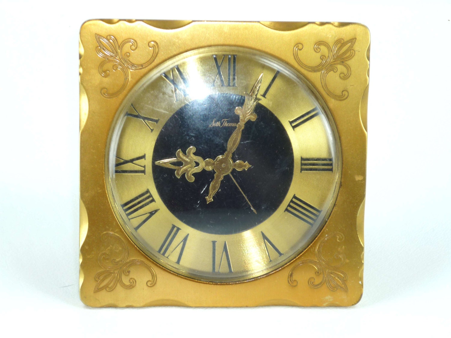 Vintage Seth Thomas Alarm Clock Brass Works Germany Mid Etsy