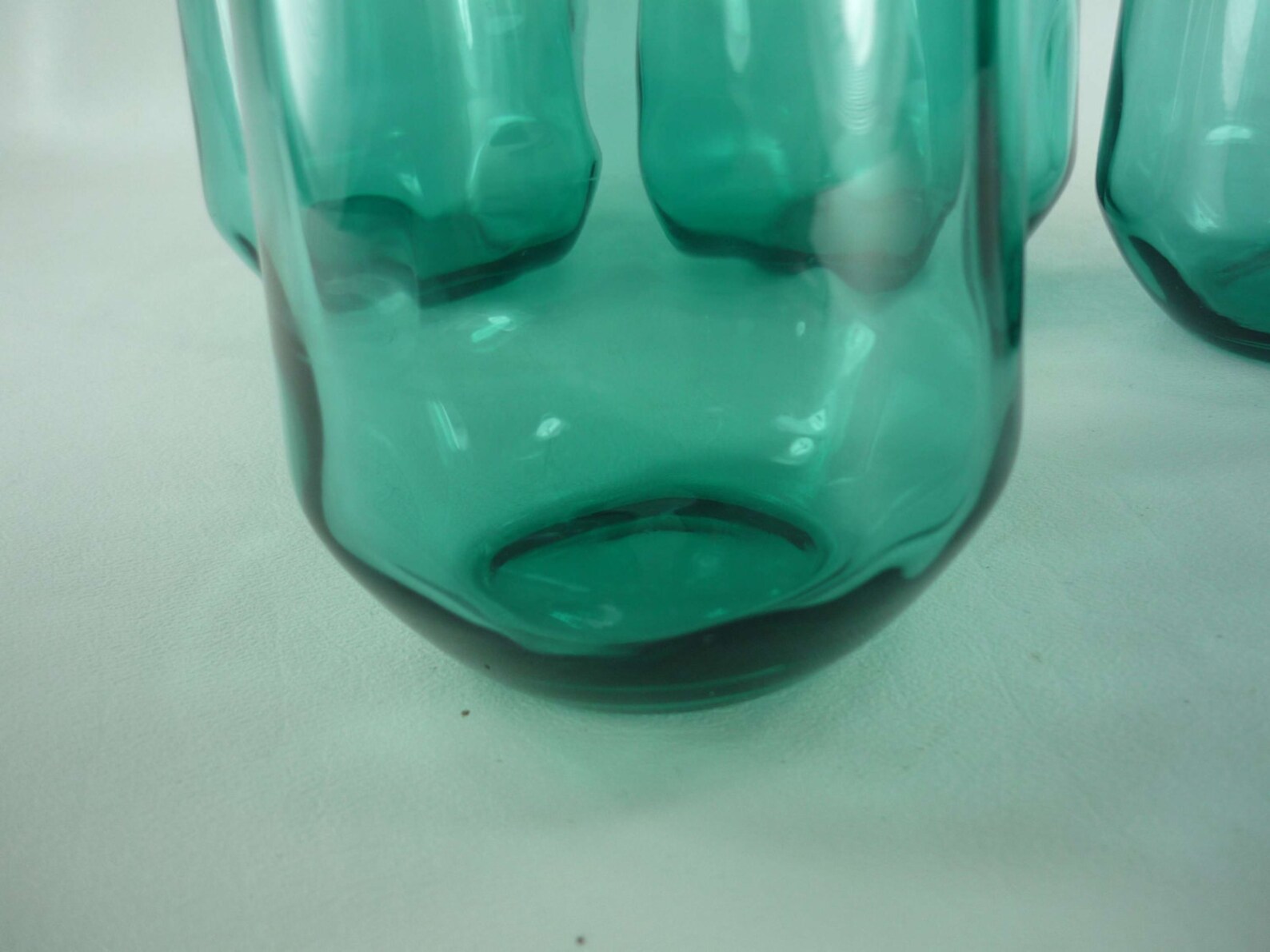 Aqua Tumblers Teal Drinking Glasses Set of 4 Vintage | Etsy