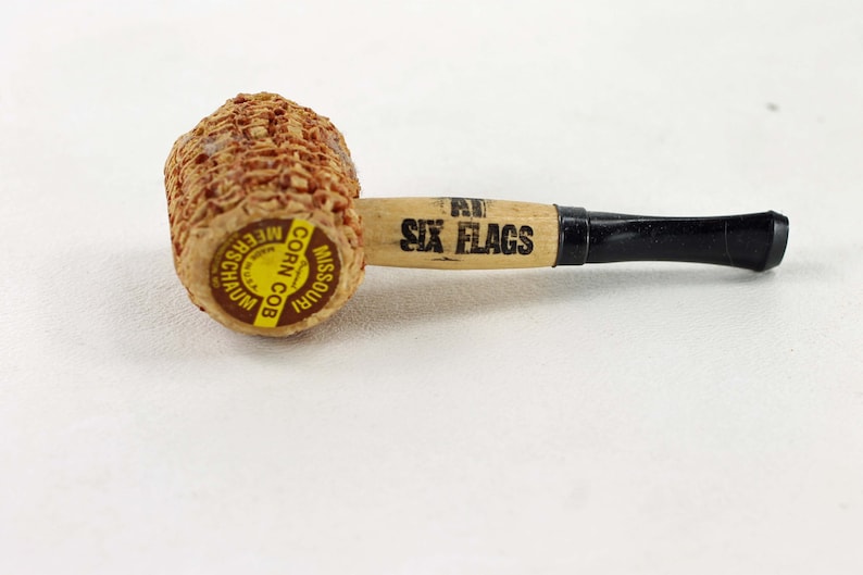 Vintage Missouri Meerschaum Corn Cob Pipe with Advertising Ramada Inn at Six Flags
