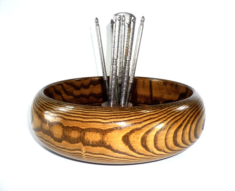 Wood Nut Bowl with Nutcracker and 4 Picks Etsy
