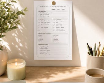 Sistema operativo para madres con TDAH / Planificación semanal, apoyo a las funciones ejecutivas (descarga instantánea)