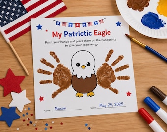 4th of July Kids Activity Bundle | Handprint, Fingerprint Art, Interview, Scavenger Hunt (PDF)