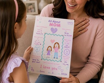 All About Mom Questionnaire & Coupons | Kids Mother's Day Keepsake (Instant Download)