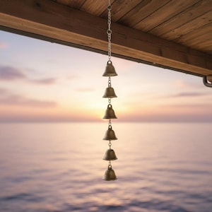 Witch Bells for Door Protection Metal Wind Chime Hanging Door Knob Vintage Temple Bells Rustic Gardening Decor