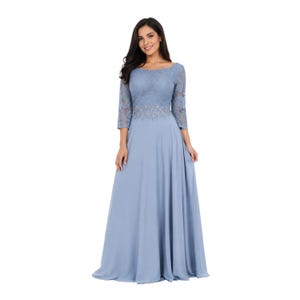 modest dusty blue bridesmaid dresses Dress long sleeve dusty blue bridesmaid dresses