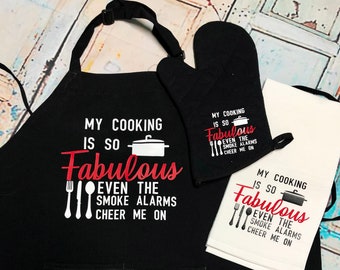 My cooking is fabulous kitchen apron set