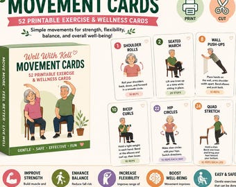 Movement Cards for Older Adults | Seated Exercise & Wellness Activity Resource