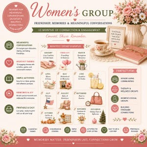 Women's Group Engagement Guide: 12 Months Conversation Starters, Activities, Games