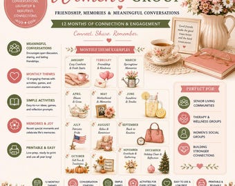Women's Group Engagement Guide: 12 Months Conversation Starters, Activities, Games