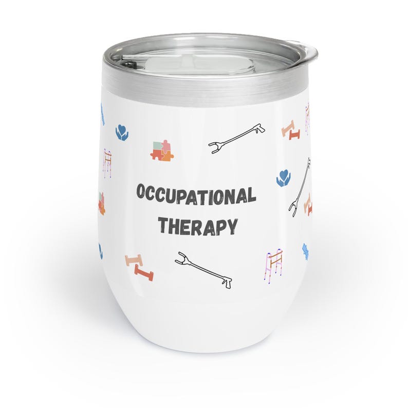 Occupational Therapy Wine Tumbler, Funny OT Gift, Occupational Therapist Cup, COTA Gift, Therapist Appreciation Gift image 4