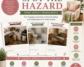 Home Safety Activity Workbook for Older Adults: Spot the Hazard (Printable PDF)