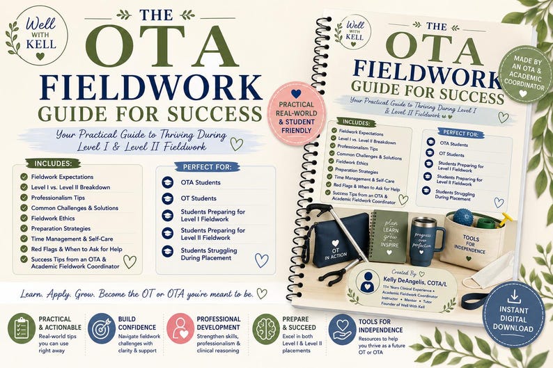 OTA Fieldwork Guide | OTA Student Survival Guide | Level II Fieldwork Success | Clinical Rotation Guide image 1