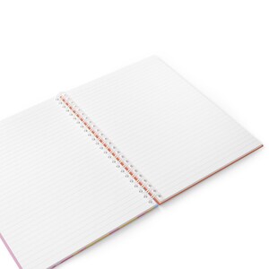 Functional Thinking Spiral Notebook | Retro Floral Patchwork, Colorful School Journal image 4