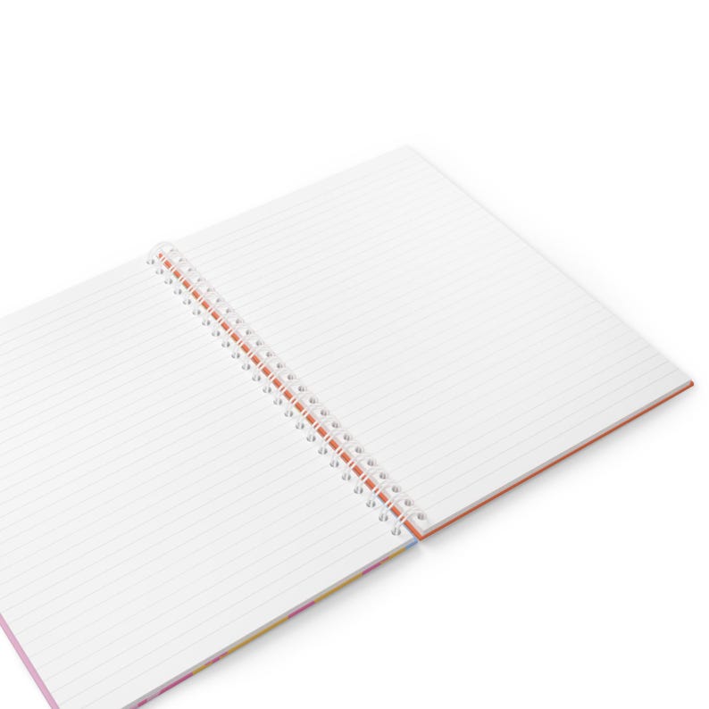 Functional Thinking Spiral Notebook | Retro Floral Patchwork, Colorful School Journal image 4