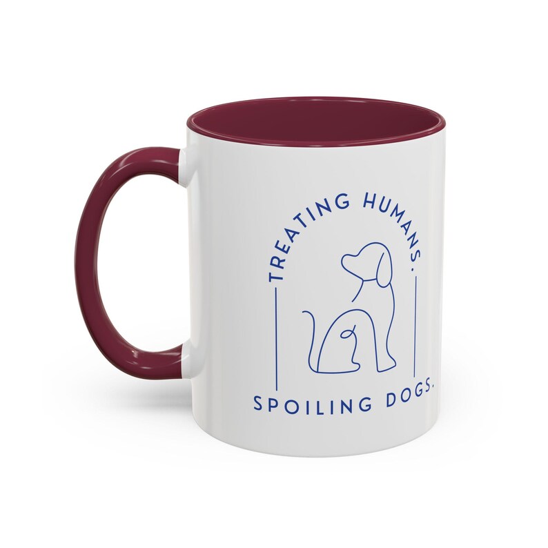Tasse „Menschen gut behandeln, Hunde verwöhnen“ | Keramik-Kaffeetasse (325 ml, 440 ml) Bild 14