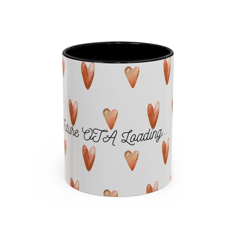 OTA Loading heart pattern Accent Coffee Mug | 11oz 15oz image 2